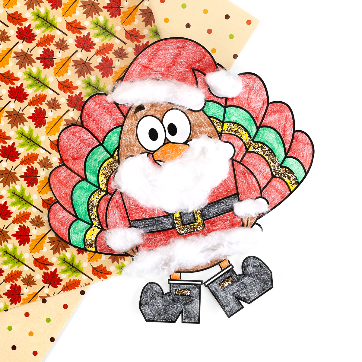 santa turkey disguise (free printable) - fireflies and mud pies